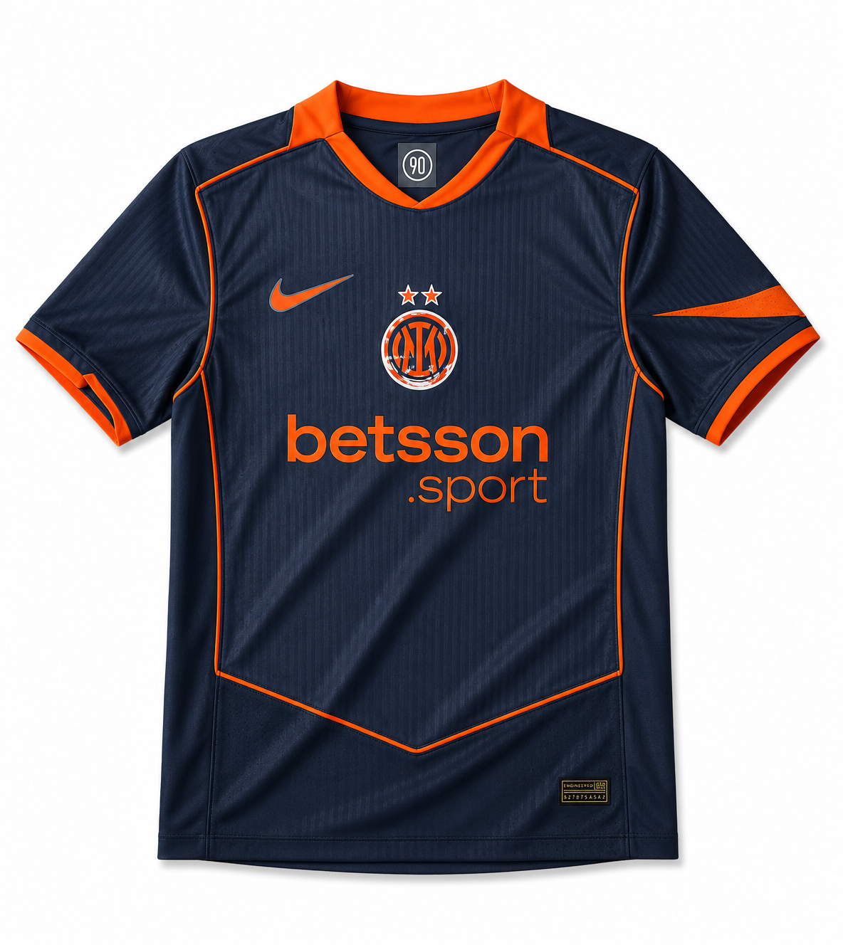 Inter Milan 2025/26 Third Football Jersey – Navy & Orange Match Edition