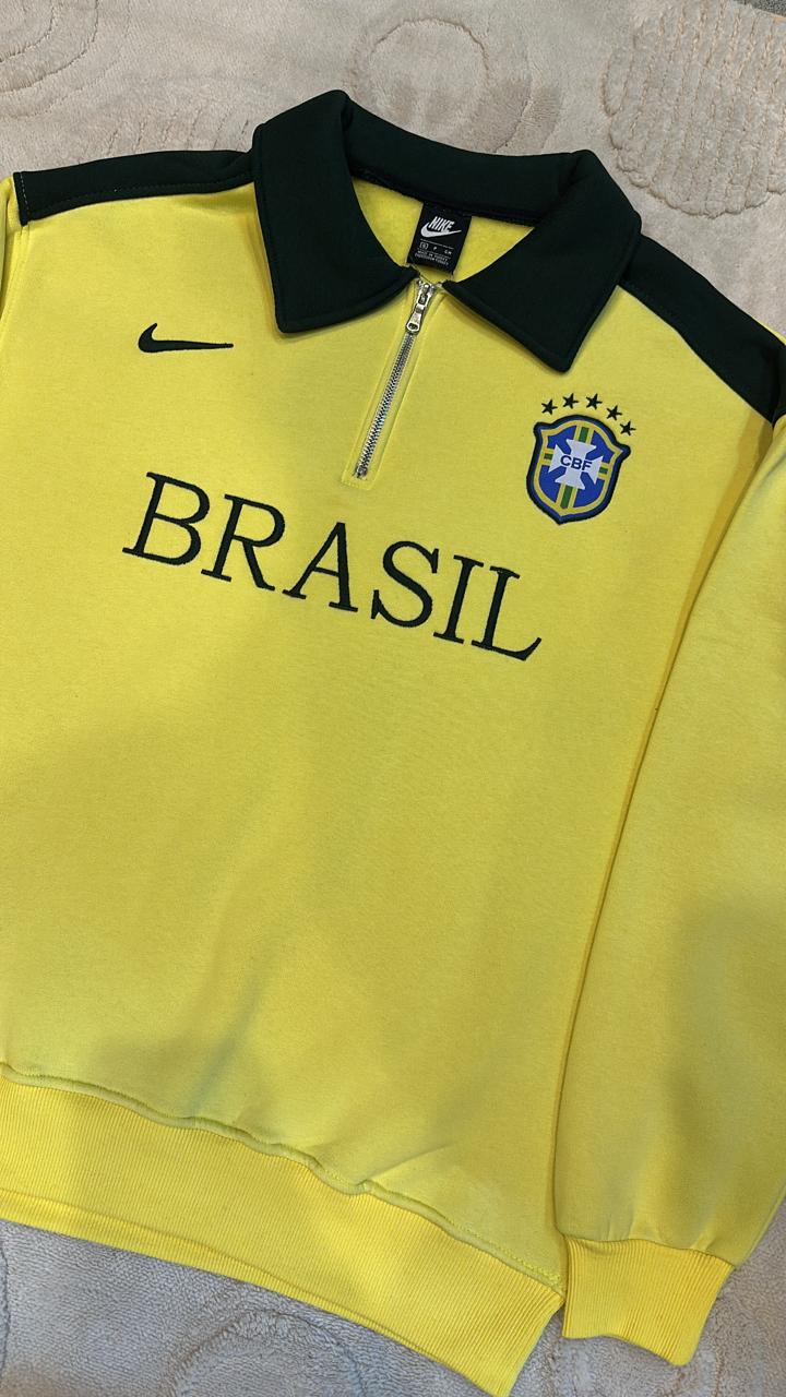 Brasil Vintage Nike Brasil Quarter-Zip Pullover Sweatshirt