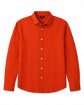 RMZ Orange Linen Button-Up Shirt