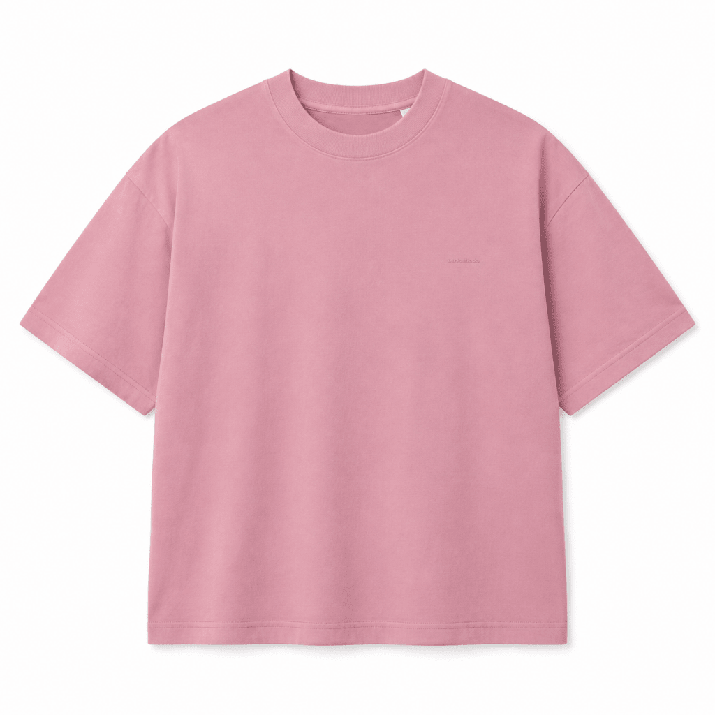 Dusty Rose Heavyweight Oversized Tee - Shirts - Darkdxb