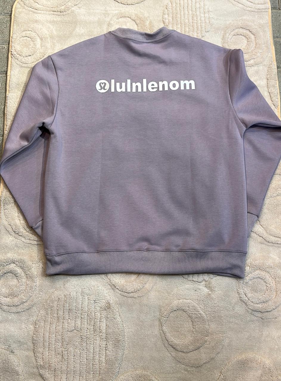 Oversized Purple Minimalist Logo Sweatshirt | Lilac Crewneck Jumper