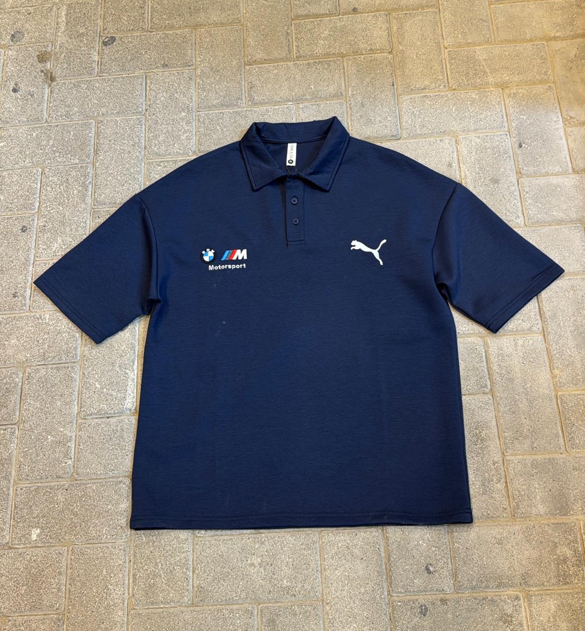 BMW M Motorsport x PUMA Navy Oversized Fit Polo Shirt
