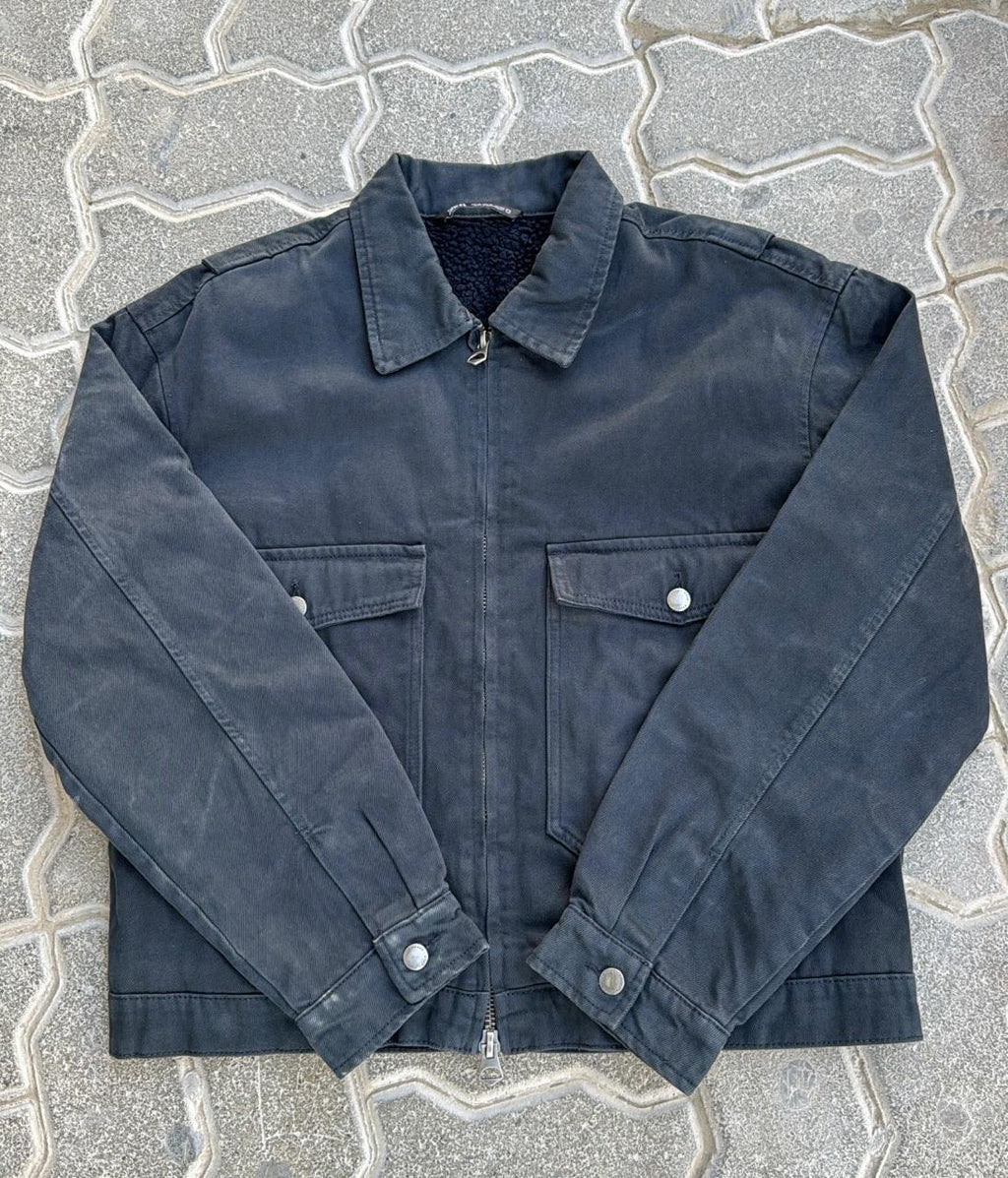 Zara Dark Washed Blue Zip-Up Jacket