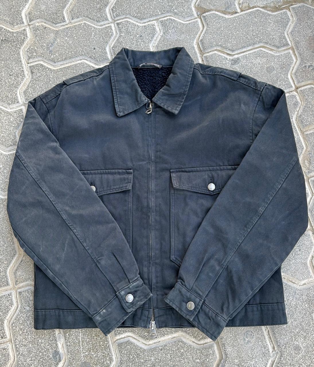 Zara Dark Washed Blue Zip-Up Jacket