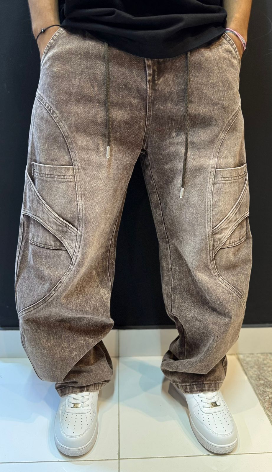 Sienna Washed Cargo Pants: Architectural Utility