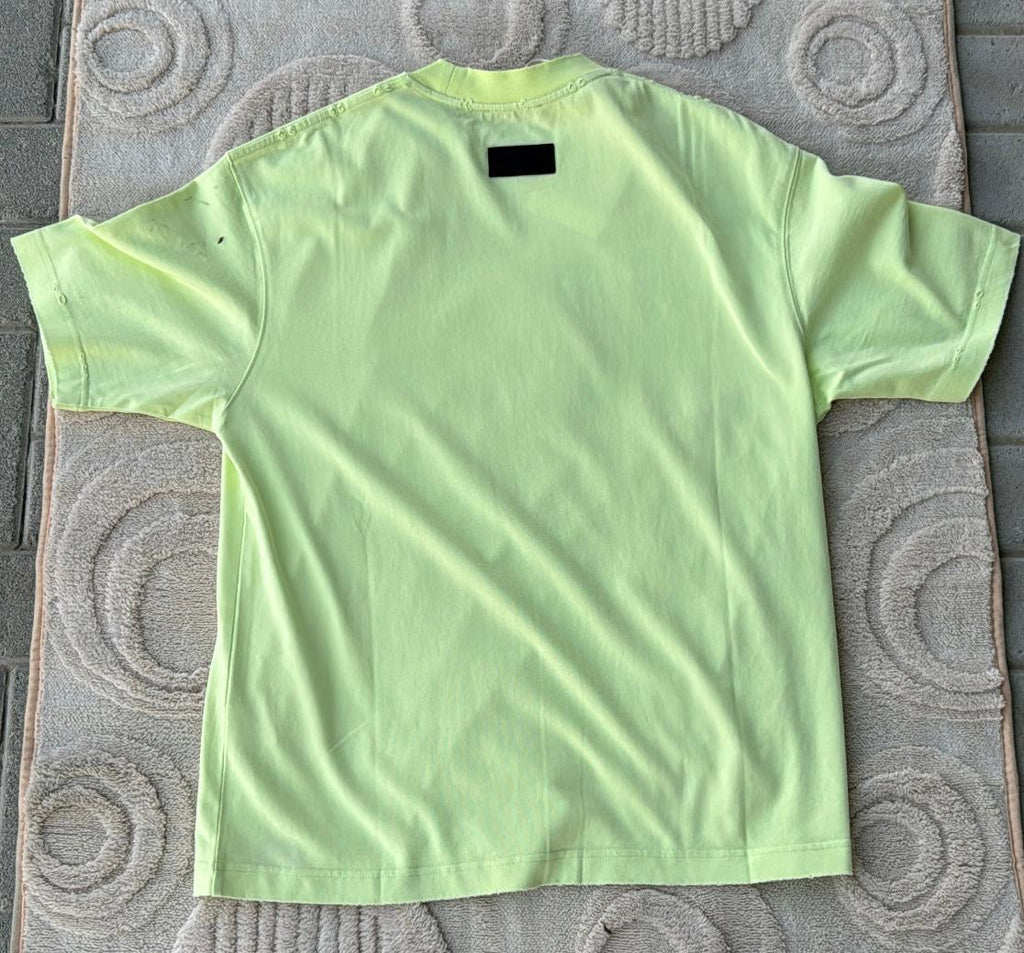 FRNGE Plain Neon Green Oversized Crewneck T-Shirt