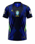 Brazil Away Football Jersey 2026 Edition – Blue & Black Performance Soccer Shirt