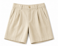 Premium Sand Linen Blend Tailored Shorts