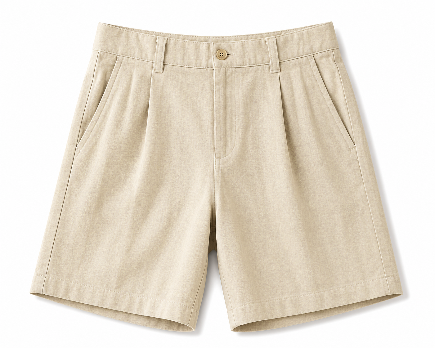 Premium Sand Linen Blend Tailored Shorts