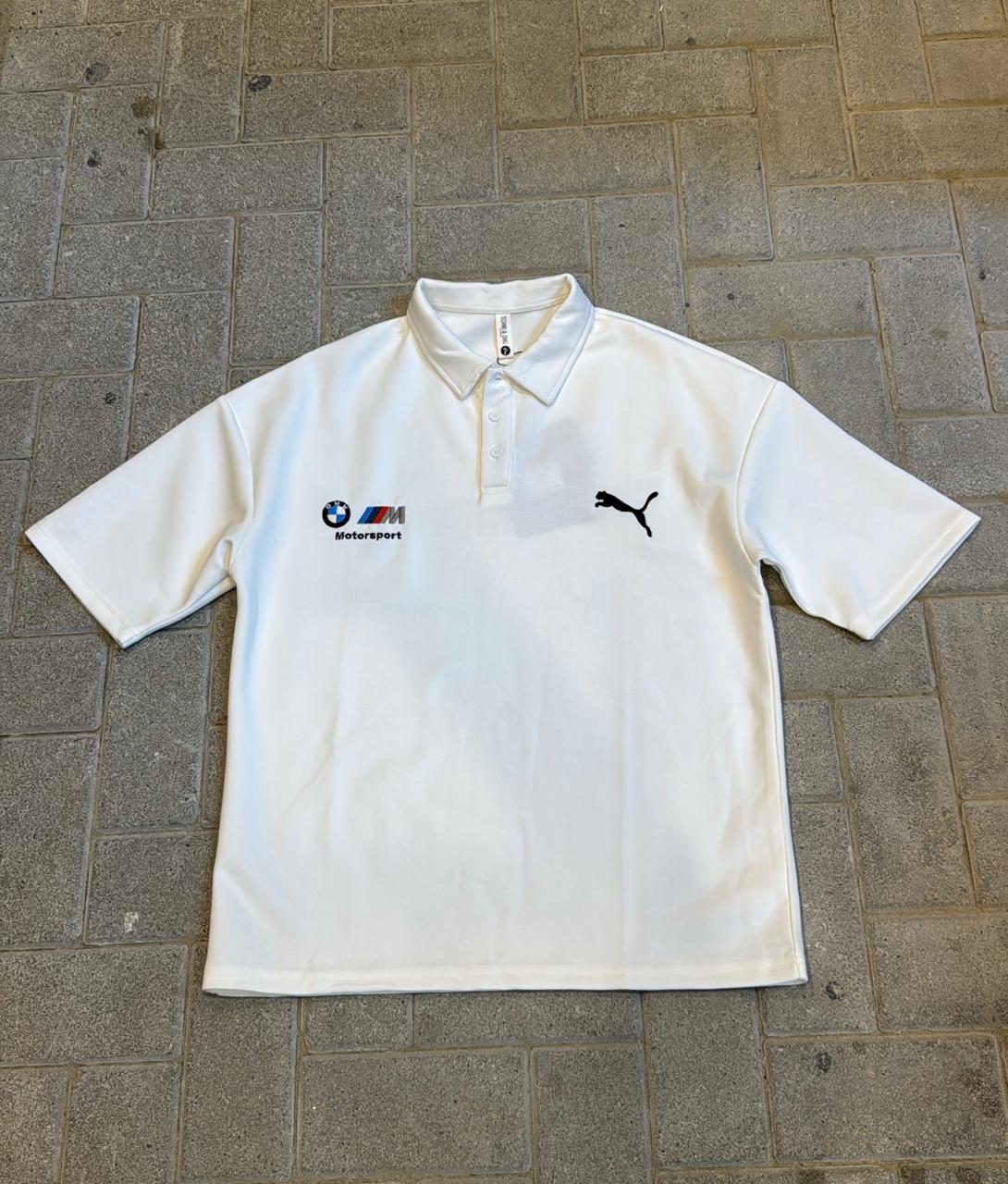 PUMA BMW M Motorsport White Oversized Fit Polo Shirt