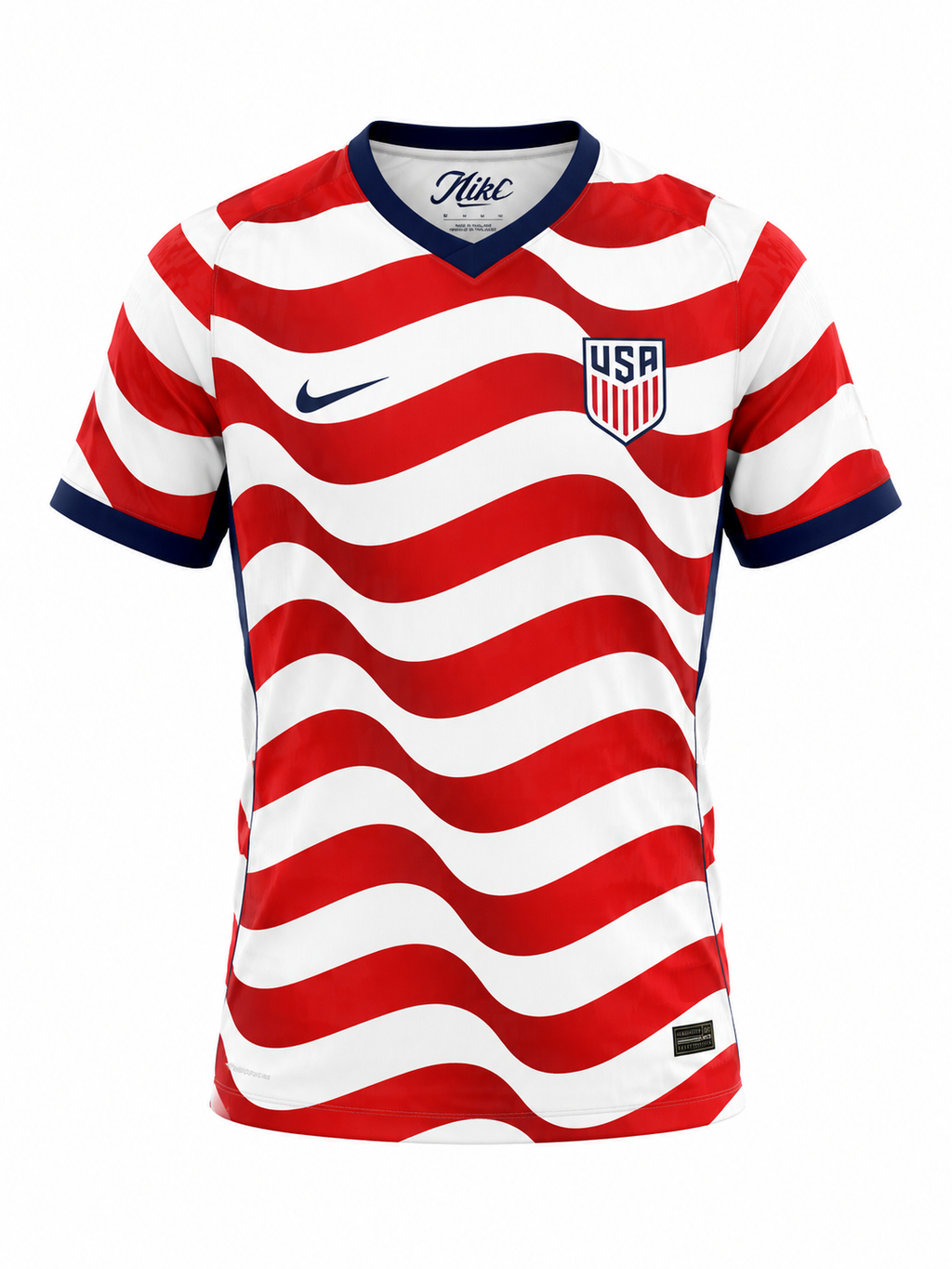 USA 2024 Away Football Jersey – Wave Stripe Edition