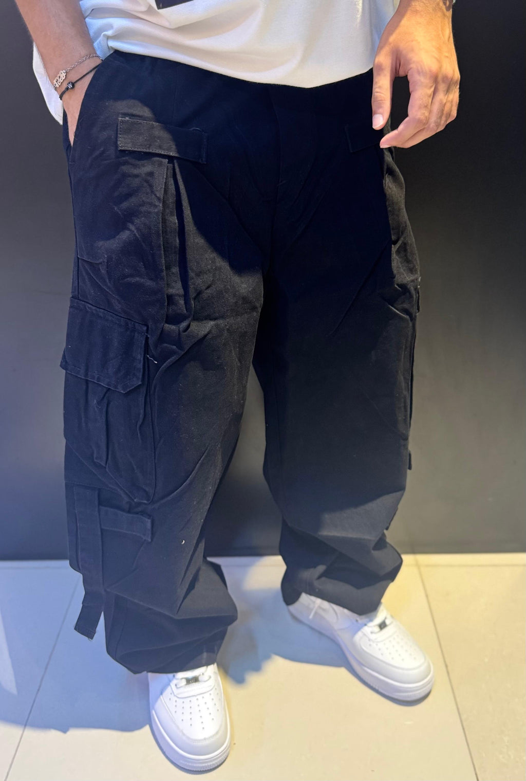 Black Baggy Cargo Pants