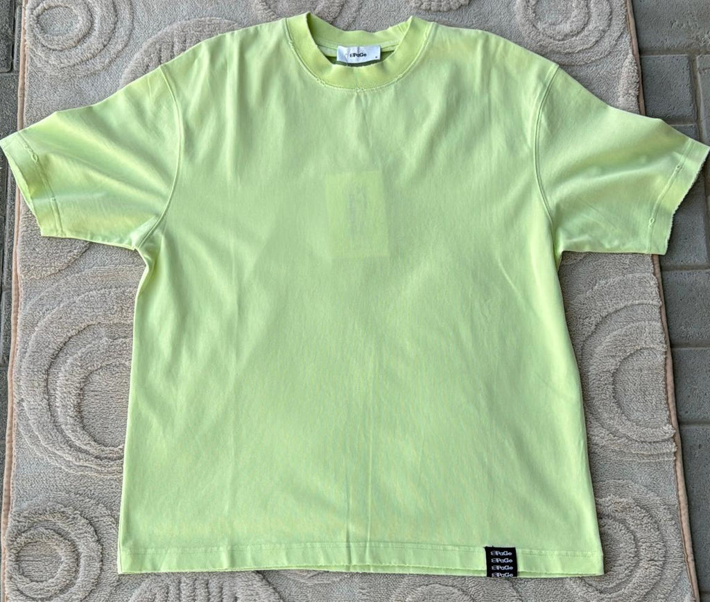 FRNGE Plain Neon Green Oversized Crewneck T-Shirt