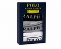 Polo Ralph Lauren Men's 3-Pack Stretch Cotton Classic Trunks – Black, White & Grey