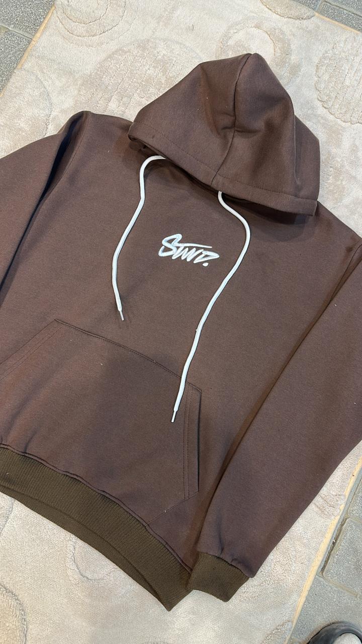 STWD Mocha Brown Pullover Hoodie DARK BROWN| Essential Streetwear Sweatshirt