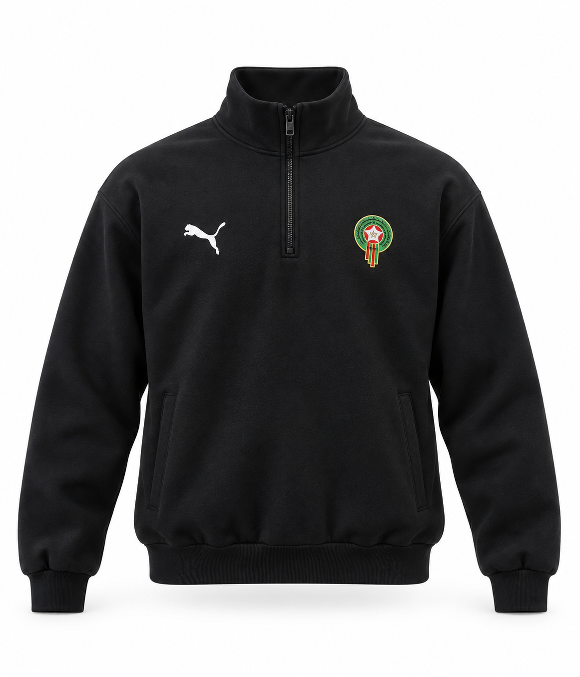 Black Puma Morocco Quarter-Zip Sweatshirt