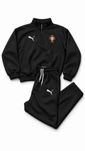 Black Portugal Puma Quarter-Zip Tracksuit Set