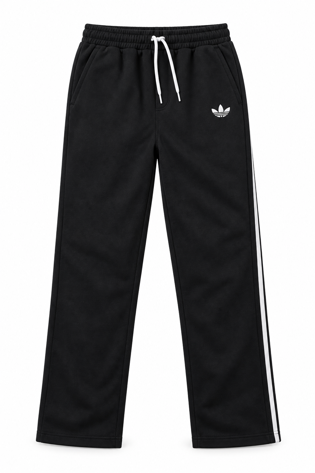 Argentina Black Adidas Trefoil Straight-Leg Sweatpants with White Details