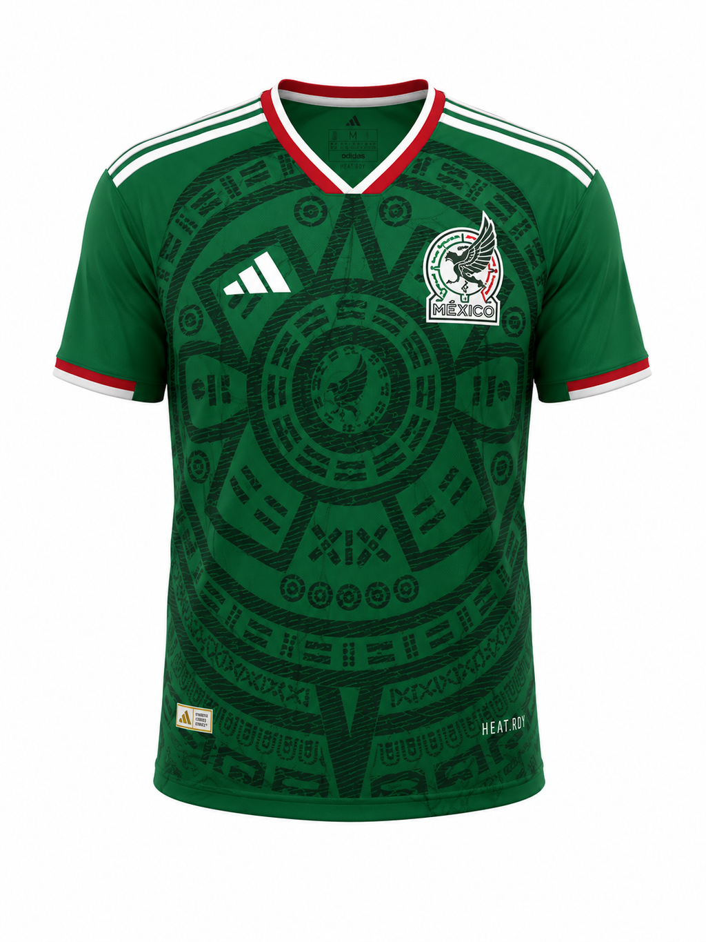 Mexico 2026 Aztec Pattern Football Jersey – Green Away Edition