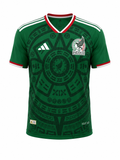 Mexico 2026 Aztec Pattern Football Jersey – Green Away Edition