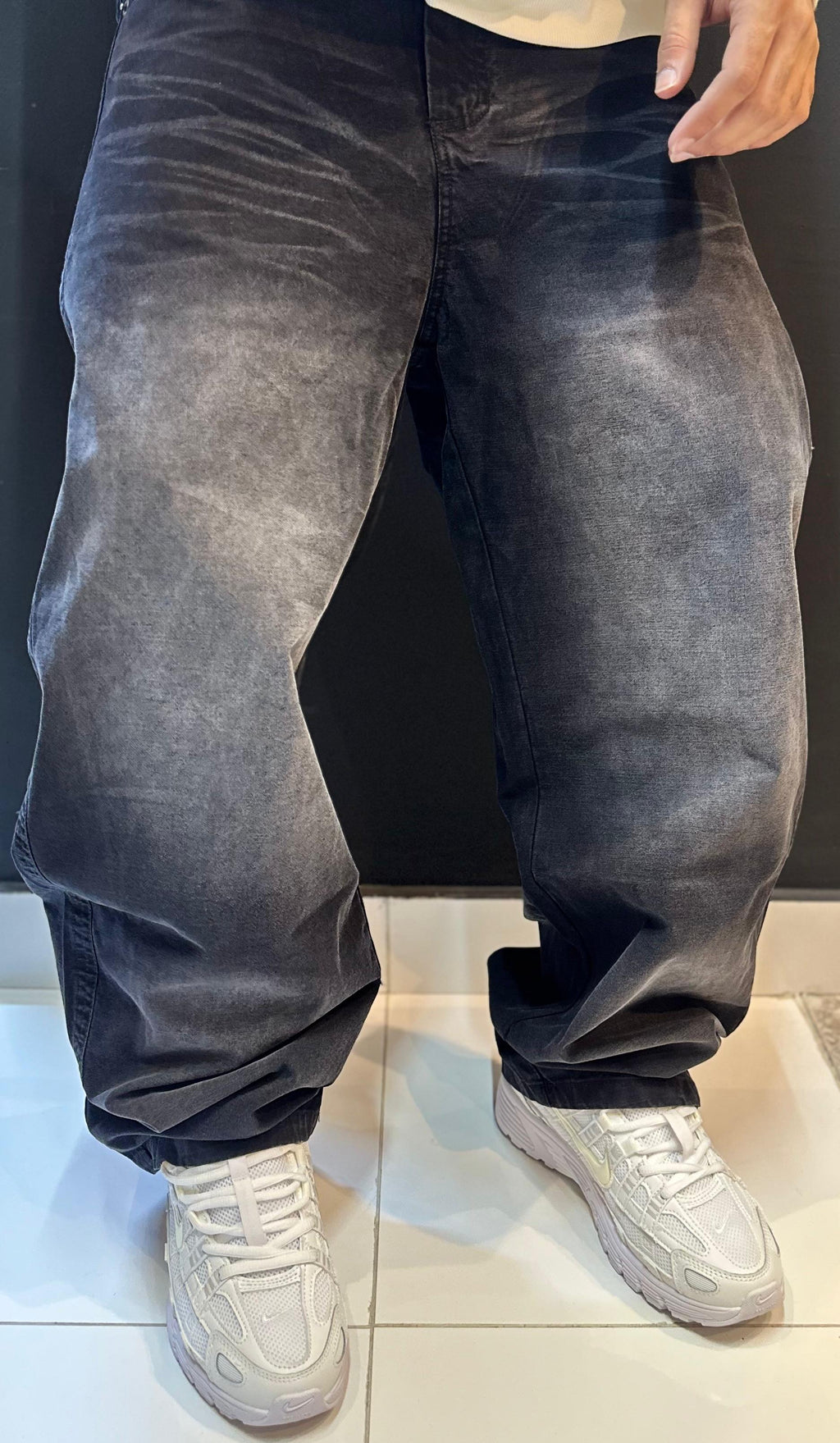 Streetwear Vintage Black Loose Fit Jeans