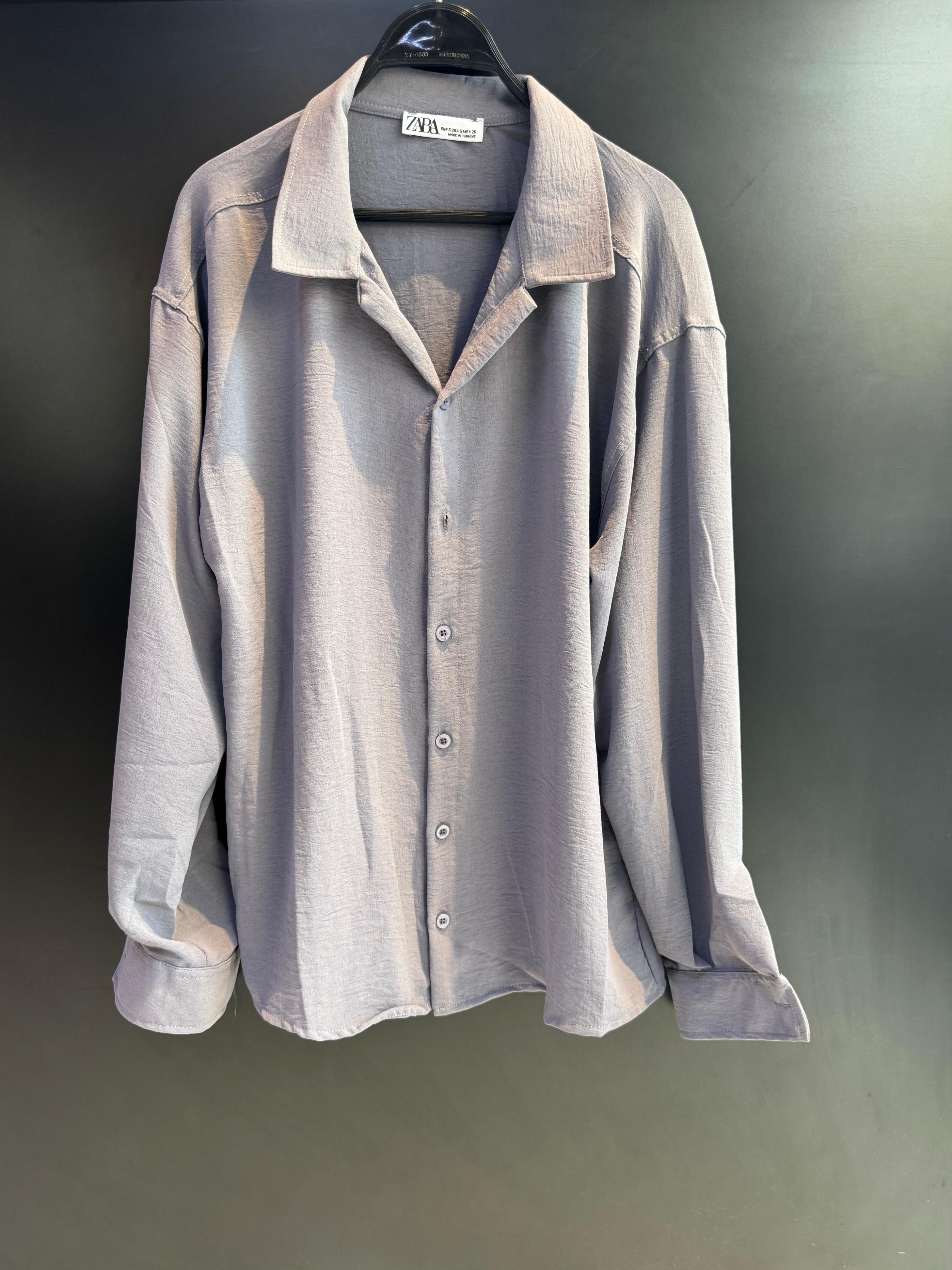ZARA Men's Textured Button-Down Shirt