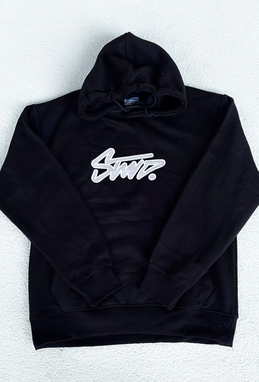 STWD Core Black "STWD" Graphic Hoodie | Essential Streetwear Pullover
