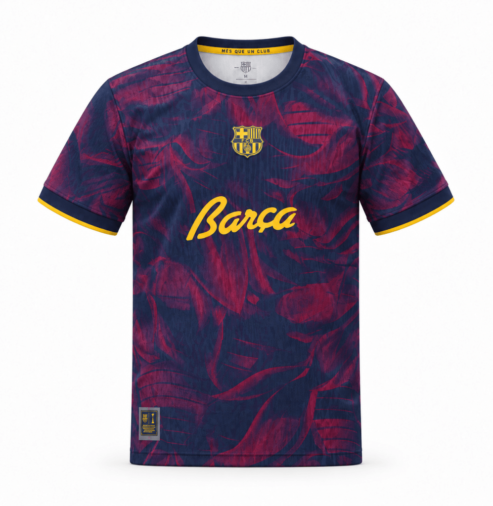 FC Barcelona Navy & Burgundy Barça Jersey - Darkdxb