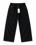Premium Black Wide-Leg Denim Pants – Relaxed Fit Streetwear Jeans