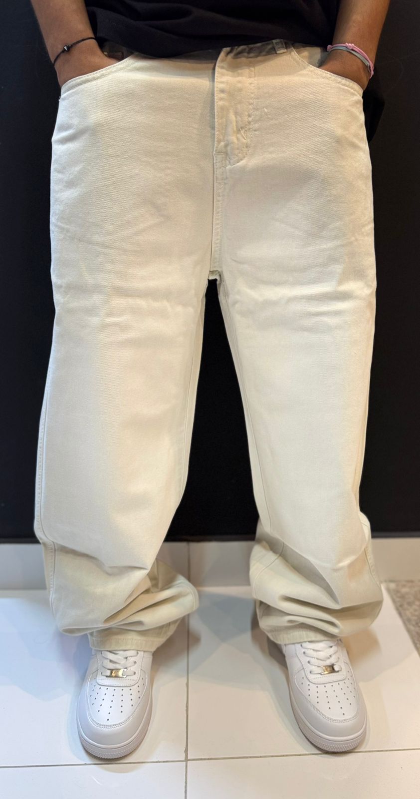 Cream Canvas Baggy Pants: Effortless Neutral Style