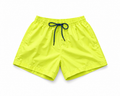 Swimming Shorts Men’s Neon Yellow Shorts – Elastic Waist with Contrast Drawstring