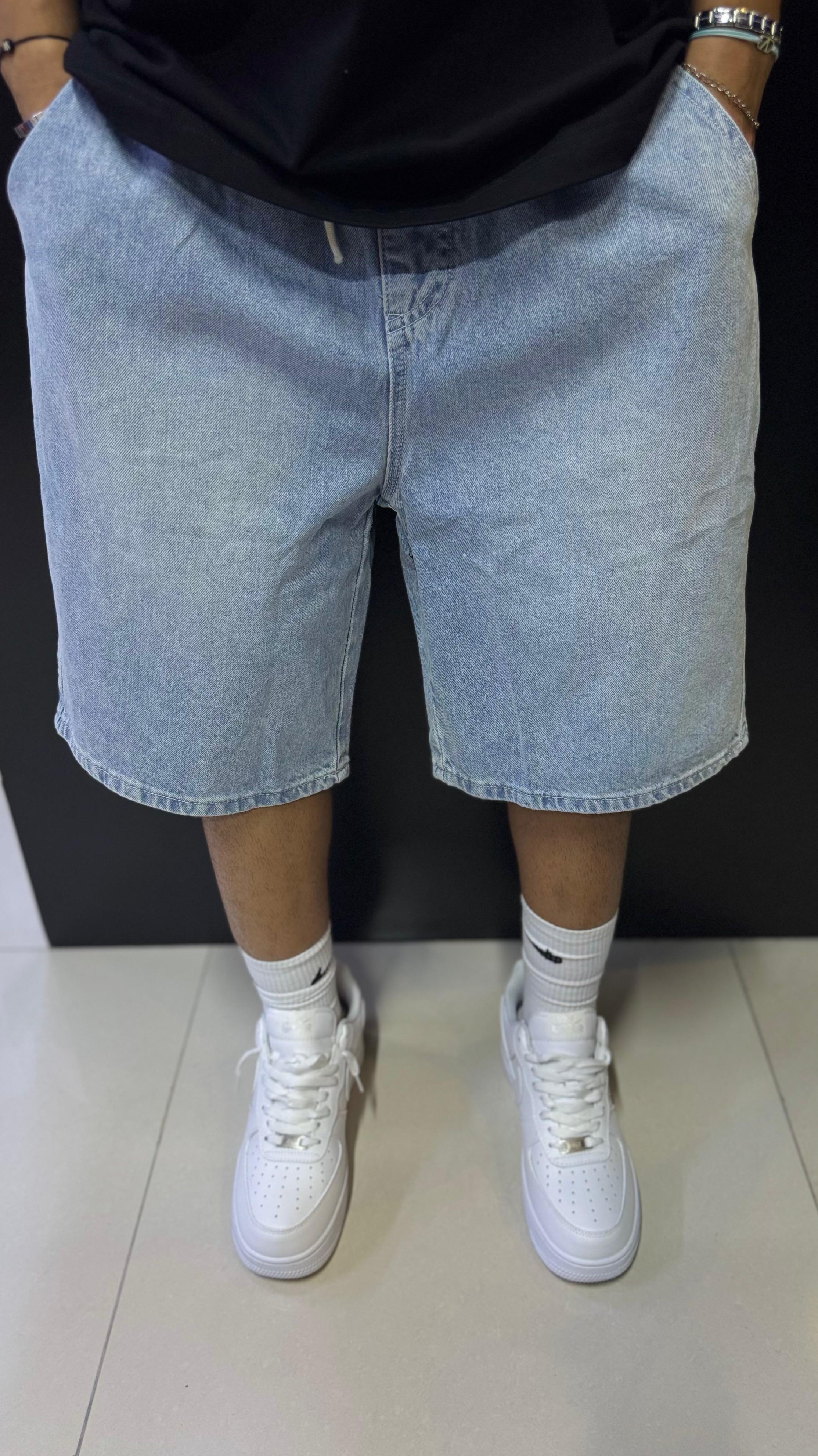 Men's Classic Light Blue Denim Shorts