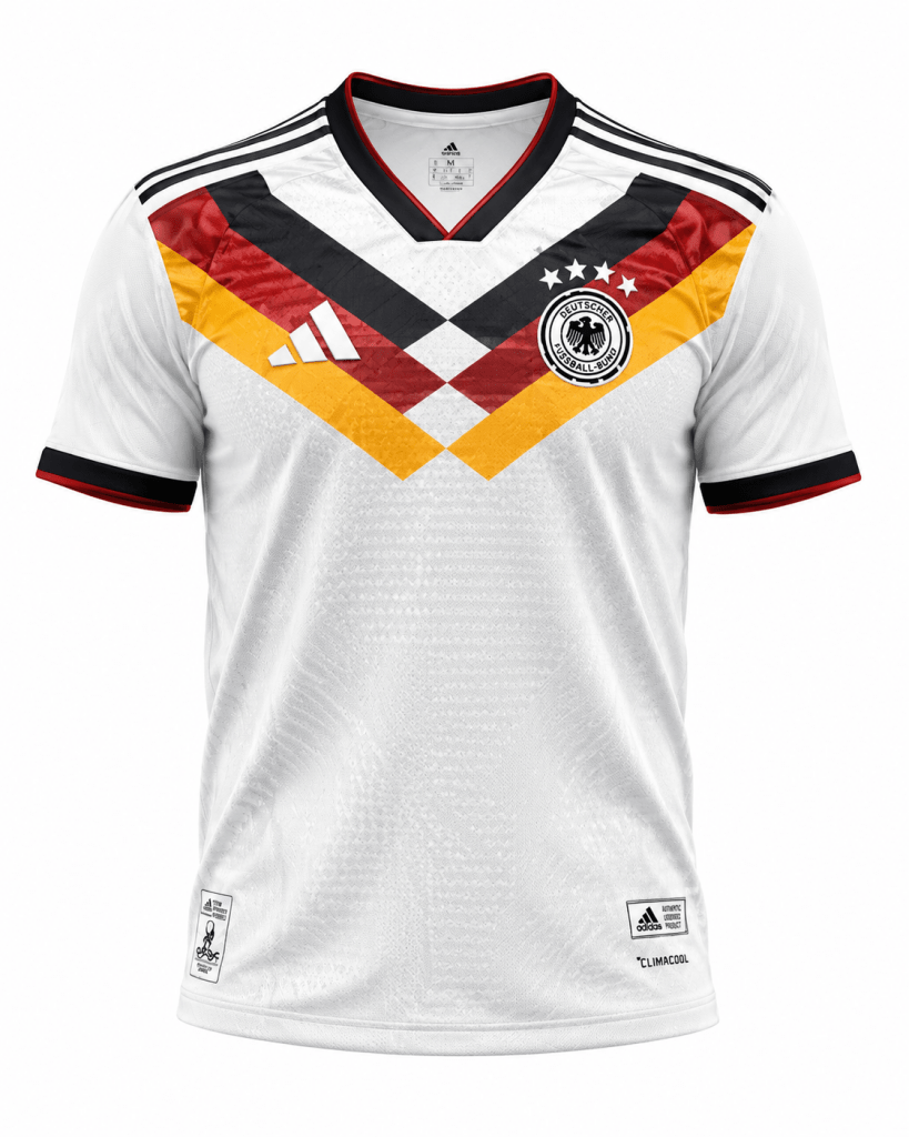 Germany Home Football Jersey 2026 Edition – White National Team Shirt (Back View) - Darkdxb