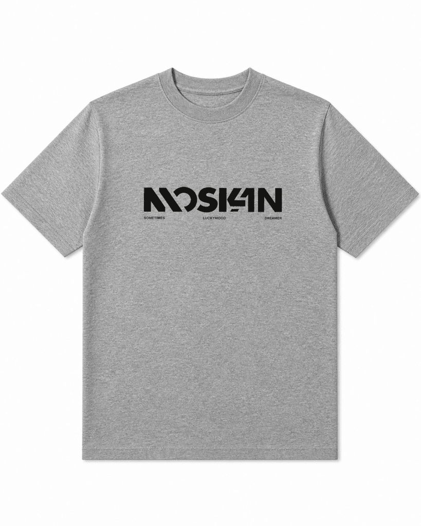 Grey Logo T-Shirt – Minimal Streetwear Essential - Darkdxb