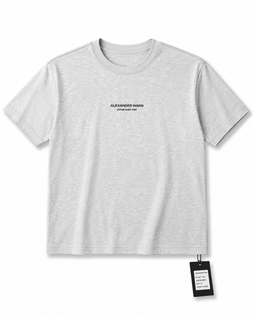 Heather Grey Oversized Graphic T-Shirt – Sample Sale Back Print Streetwear Tee - Darkdxb