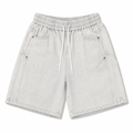 Ice Grey Washed Utility Denim Shorts – Relaxed Fit Streetwear Shorts - Darkdxb