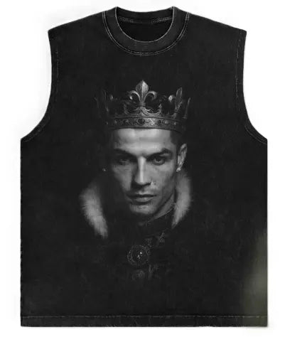 The King Graphic Muscle Tee — Dark Edition