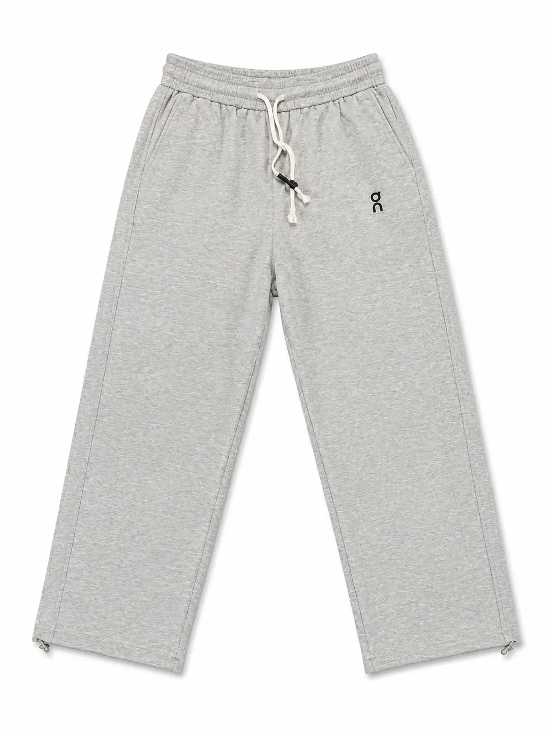 Men's Premium Light Grey Wide-Leg Sweatpants – Relaxed Fit Drawstring Joggers
