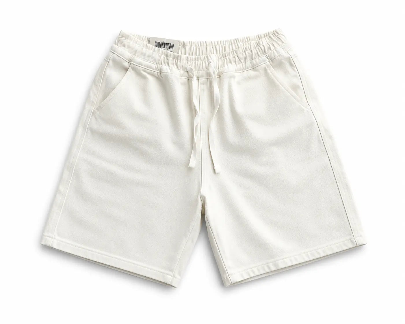 Premium Essential Off-White Drawstring Shorts
