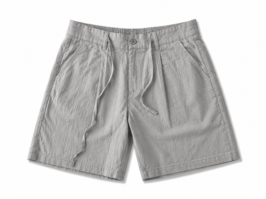 Light Grey Drawstring Shorts – Relaxed Summer Essential - Darkdxb