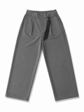 Light Grey Wide-Leg Trousers – Contemporary Relaxed Fit - Darkdxb