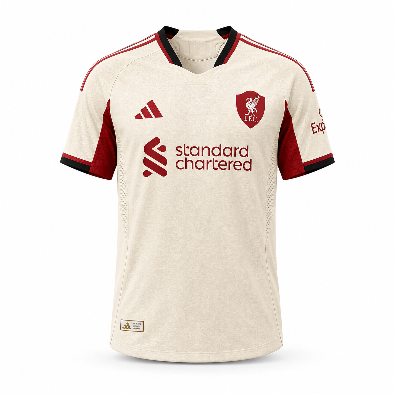 Liverpool FC Away Jersey 2024/25 – Cream & Crimson | Darkdxb