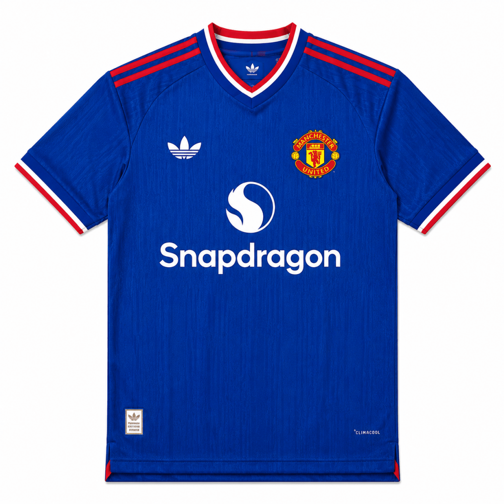 Manchester United Blue Retro Jersey - Darkdxb