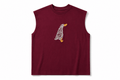 Maroon Duck Embroidered Sleeveless Muscle Tee - Darkdxb