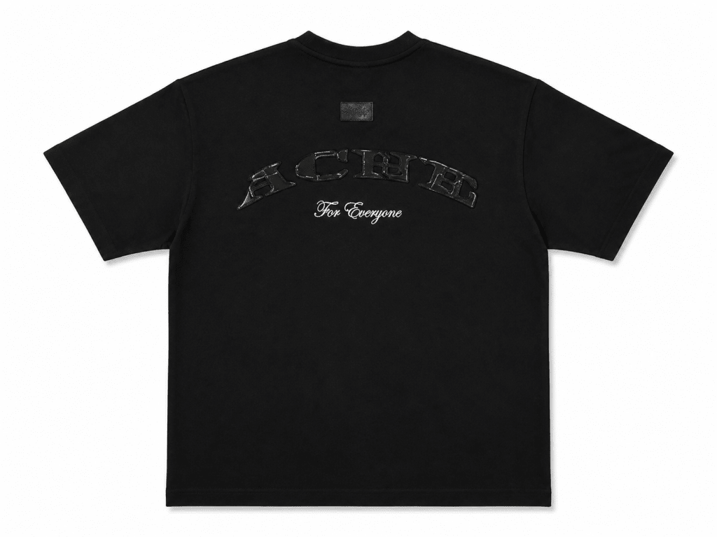 Men’s Black Everyone Script Oversized T-Shirt - Darkdxb