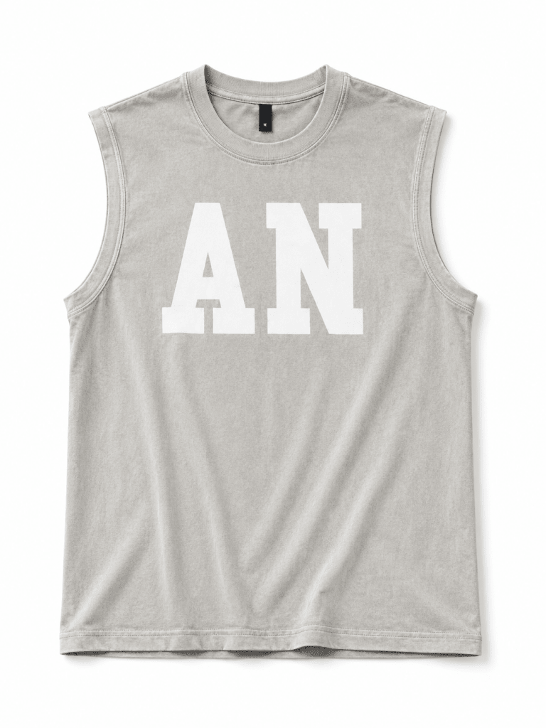 Men's Light Grey Sleeveless Graphic Tank Top – Inspirational Streetwear Muscle Tee - Darkdxb
