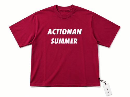 Men's Oversized Pink Graphic T-Shirt – Actionan Summer Casual Streetwear Tee - Darkdxb