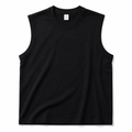 Men’s Plain Black Sleeveless Tank Top - Darkdxb