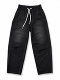 Men's Premium Washed Black Cargo Jogger Pants – Relaxed Fit - Darkdxb