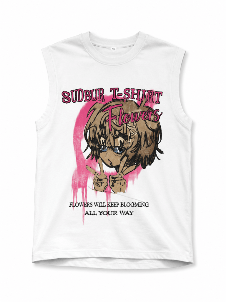 Men's White Graphic Sleeveless Tank Top – Urban Streetwear Muscle Tee - Darkdxb